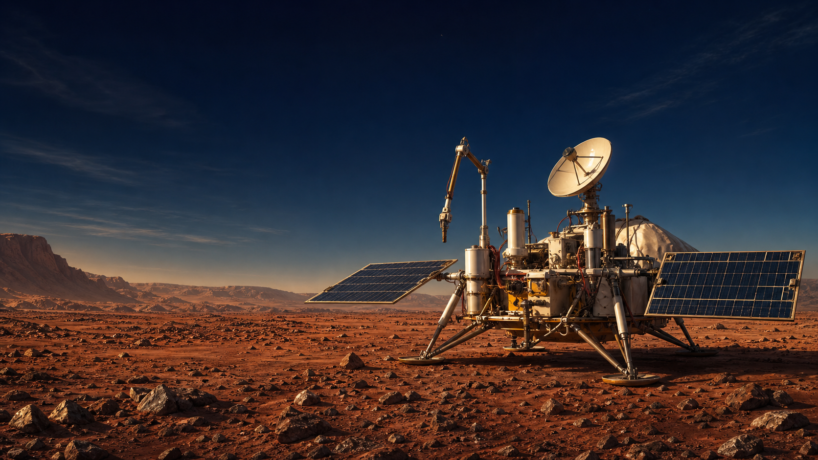 Sonda Viking sobre la superficie de Marte